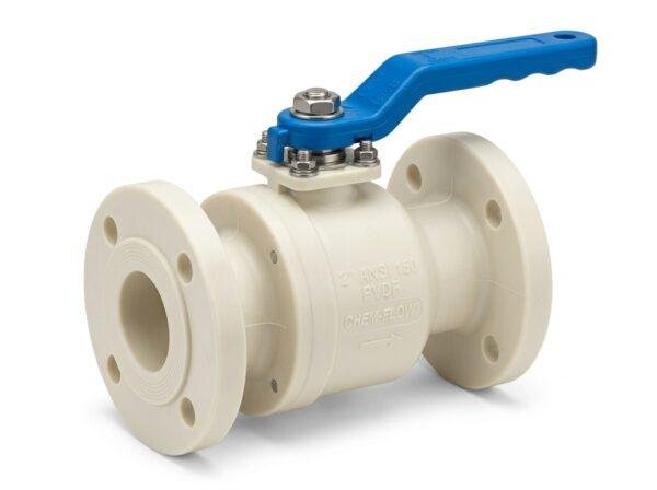 Industrial PVDF Ball Valve for Acid and Chemical Handling - Nikunj Fibre Glass