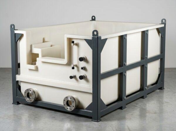 Heavy Duty PVDF Pickling Tank with Structural Steel Frame - Nikunj Fibre Glass